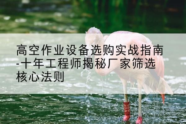 涵江剪叉式升降机厂家-高空作业设备选购实战指南-十年工程师揭秘厂家筛选核心法则