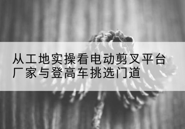 涵江电动剪叉升降平台厂家-从工地实操看电动剪叉平台厂家与登高车挑选门道