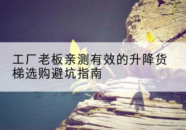 涵江升降货梯怎么选-工厂老板亲测有效的升降货梯选购避坑指南